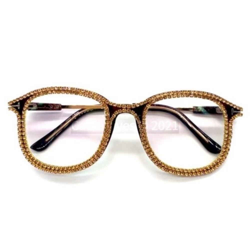 Callie lives Gold Rhinestone Glasses